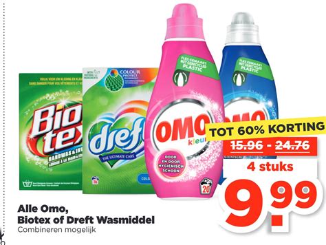 Alle Omo Biotex Of Dreft Wasmiddel Aanbieding Bij PLUS