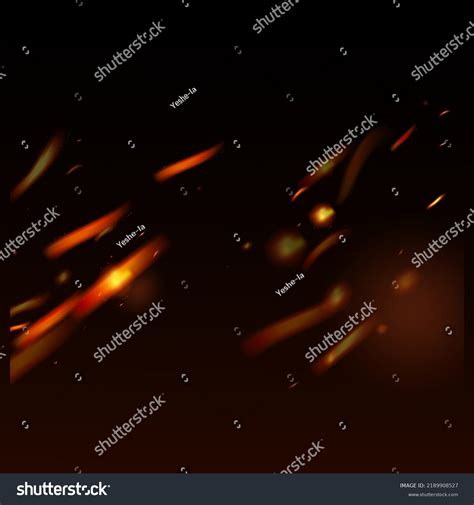 Burning Flame Fiery Sparks Background Isolated Stock Vector (Royalty ...