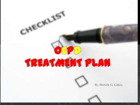 Ocpd treatment plan