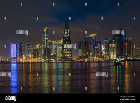 The Panoramic skyline of Doha city . Doha Buildings and landmark Stock ...