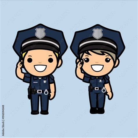 Cops Or Police Officer Police Woman In His Uniform Standing Smile