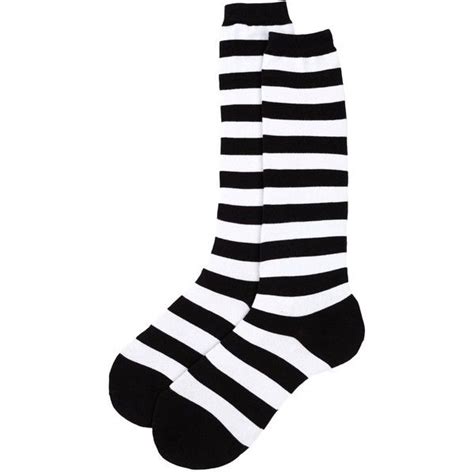 Sock It To Me Black And White Striped Over The Knee Socks Black And