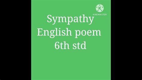 English 6th Poem Sympathy Like Share Comments Subscribe Youtube