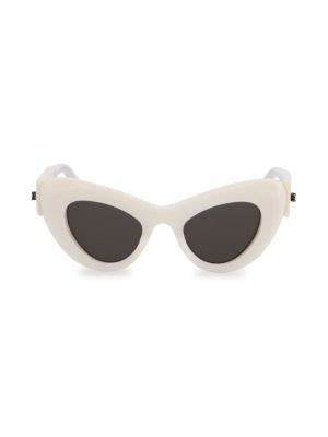 Balenciaga Balenciaga Bb S Cat Eye Sunglasses In White Acetate On