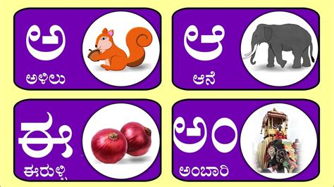 Kannada Swara Kannada Swaragalu Kannada Alphabets Kannada Learning