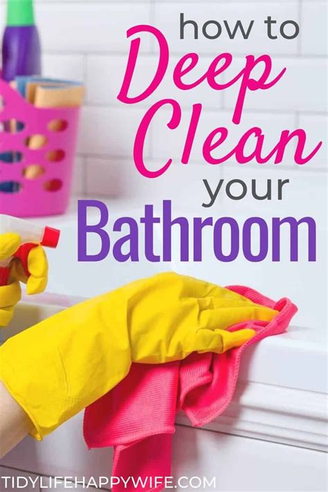 How To Deep Clean The Bathroom Printable Checklist In 2020 Deep