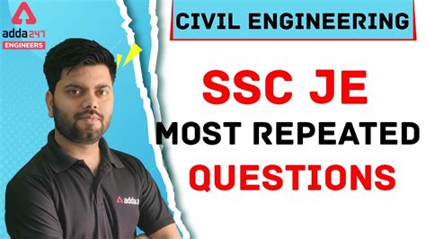 SSC JE 2021 Civil Engineering MOST REPEATED QUESTIONS YouTube