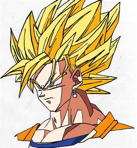 Goku Coloured By Darren3 On Deviantart