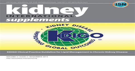 Kdigo Clinical Practice Guideline For Lipid Management In Lipid