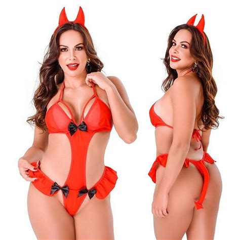 Fantasia Diabinha Hot Sweet Peppers Lingerie Sex Shop