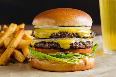 Double Cheeseburger With Fries