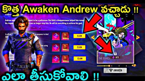 How To Get New Awaken Andrew Character In Telugu How To Get New