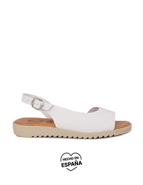 Sandalias Peep Toe Blancas Pera Limonera