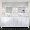 Lexora Dukes 84 In W X 22 In D White Double Bath Vanity Without Top