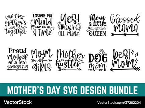 Mothers Day Svg Womens Cut File Quotes Mother Vector Image