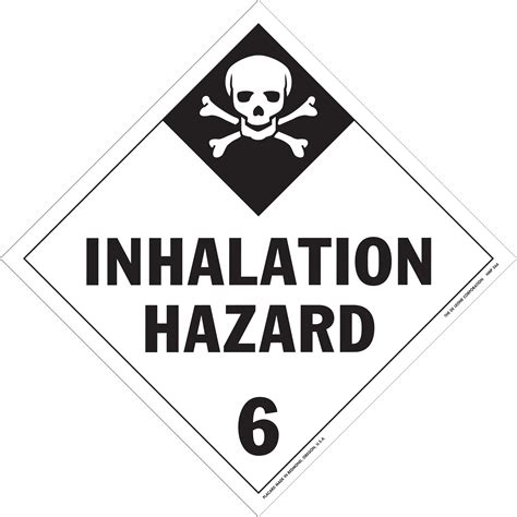 Hazardous Material Placards 10 34 X 10 34 Class 6 Hazardous