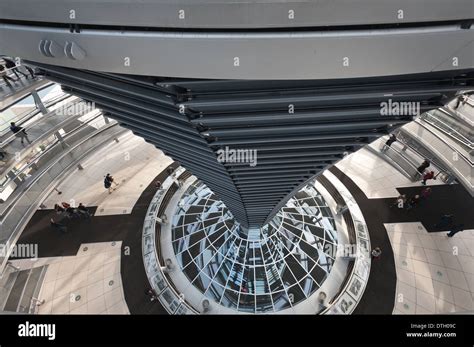 View Of The Glass Dome Spiral Walkway And Mirrors Above Debating