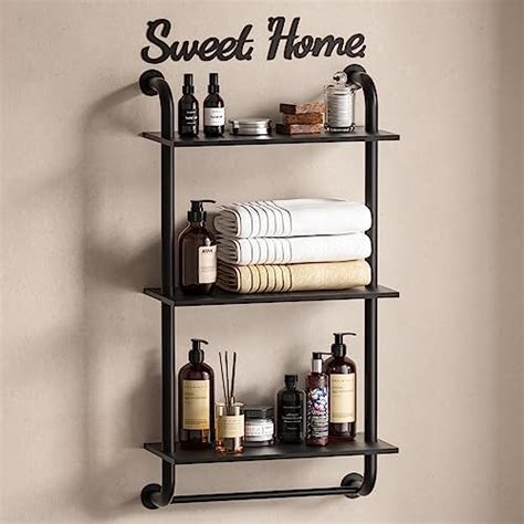 Amazon Mbqq Industrial Retro Pipe Shelf In Tier Wall Mounted