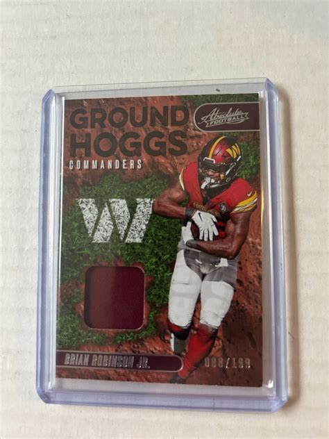 2023 Panini Absolute Brian Robinson Jr Patch GROUND HOGGS 199