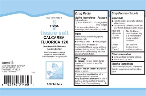 Calcarea Fluorica 6x Salt 100 Tabs 15 G Natural Healing House