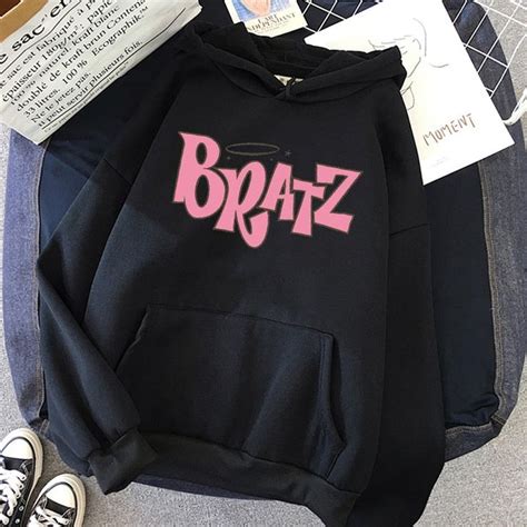 Trizchlor Back To College Bratz Letter Print Hoodie Autumn Winter Sweatshirt Unisex Men And