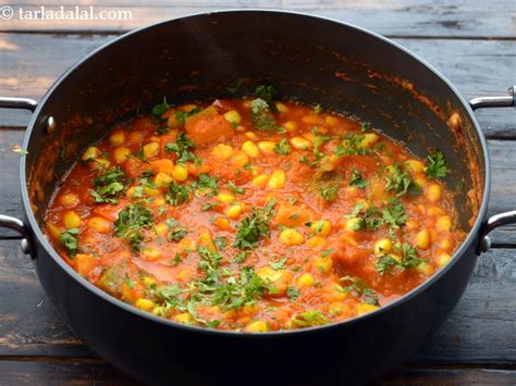 Corn Capsicum Masala Recipe Corn Capsicum Sabzi Healthy Corn