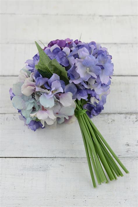 Hydrangea Bouquet Purple 9.5in