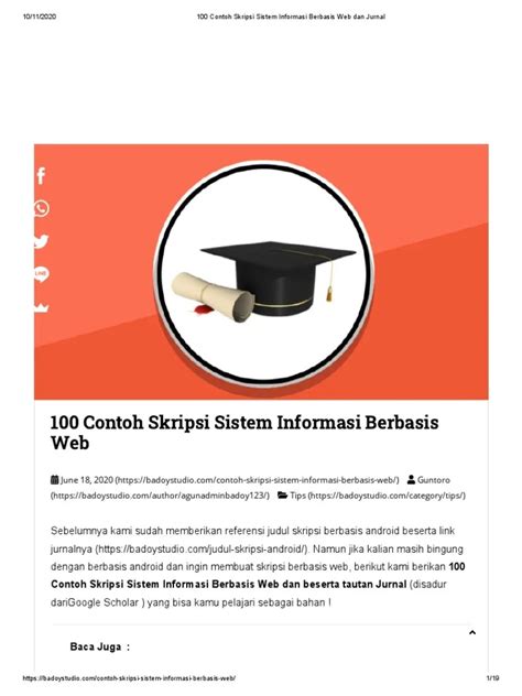 Contoh Skripsi Berbasis Web Satu Trik