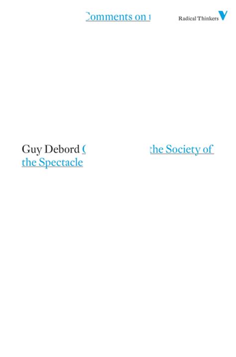 Comments On The Society Of The Spectacle EBook By Guy Debord EPUB