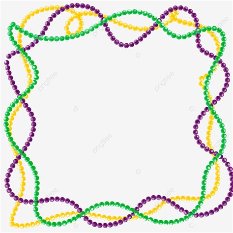 Mardi Gras Bead Clipart Transparent PNG Hd Mardi Gras Beads Border