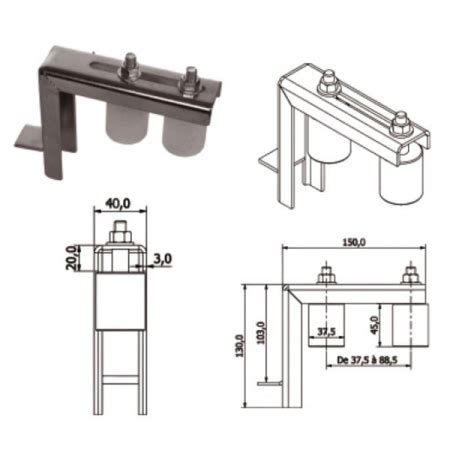 Roldana Guia 37 5X45 PP Suporte Simples De Chumbar Jocec Rota 166