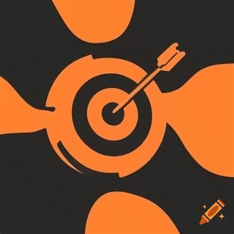 Target Logo Abstract Orange Black Background On Craiyon