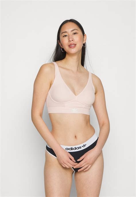 Adidas Sport Scoop Lounge Bra Topp Peach Whip White Vit