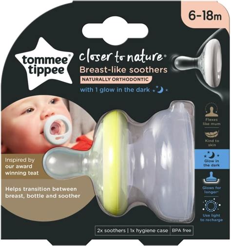 Tommee Tippee Breast Like Baby Soother 6 18 Months 2 Pack One Day