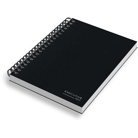 Caderno Executivo Universitário 160 Folhas Brief Executive Preto Spiral