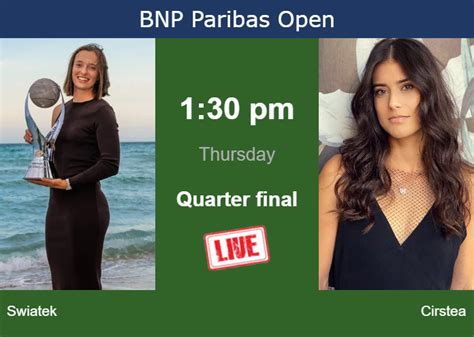 How To Watch Swiatek Vs Cirstea On Live Streaming In Indian Wells On