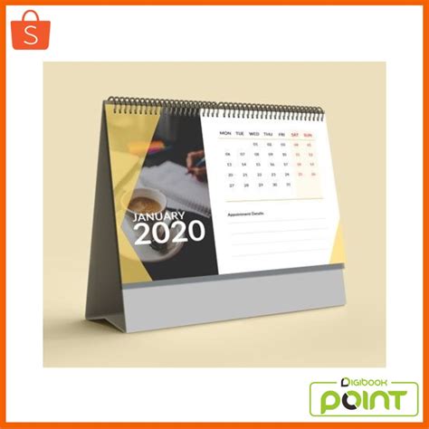 Jual Kalender Meja Custom Tahun Penyangga Duplex Isi Lembar