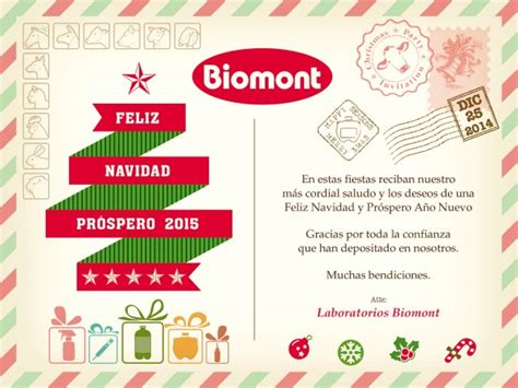 Biomont Les Desea Felices Fiestas Perulactea