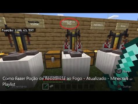 Como Fazer Poção de Resistência ao Fogo Atualizado Minecraft Playlist