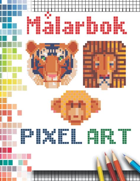 Buy Målarbok Pixel Art Pixel art anteckningsbok med djur modell