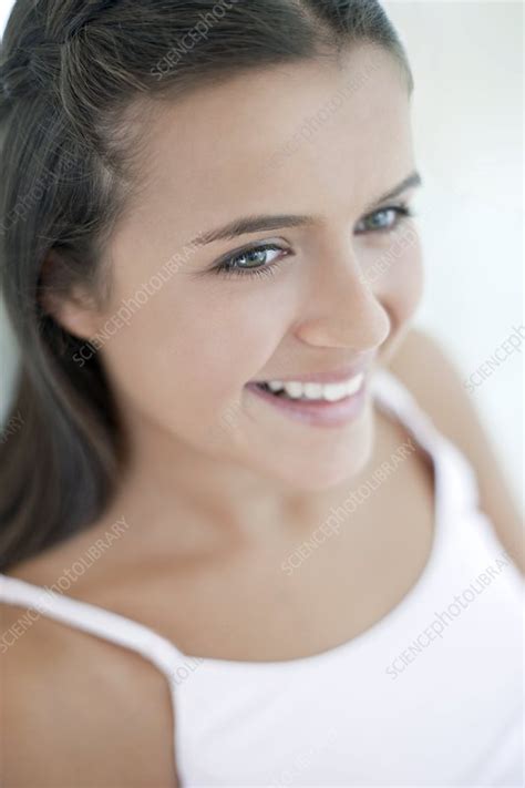 Happy Teenage Girl Stock Image F002 9127 Science Photo Library