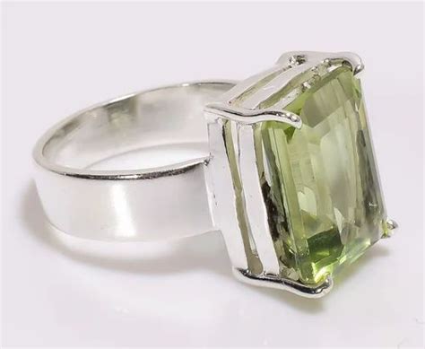 99 Modern Green Amethyst Gemstones 925 Silver Rings 7 At Rs 2500