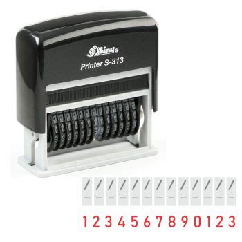 13 Digit Manual Numbering Stamp 3mm Stamps Badges