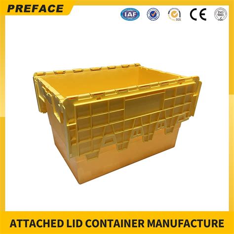 High Quality Logistic Nestable Storage Moving Box Plastic With Attached