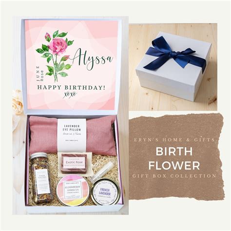 Birth Flower Birthday T Box Personalized Birthday Ideas Etsy