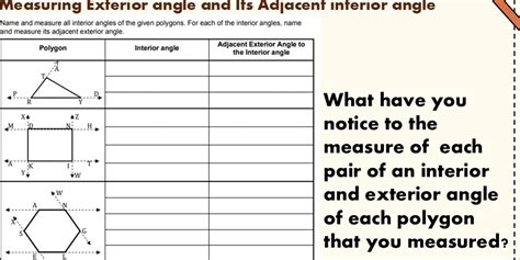 Measuring Exterior Angle And Its Adjacent Studyx