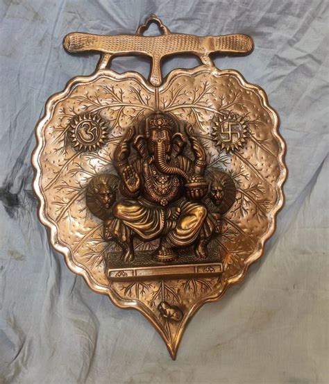 Golden Leaf Brass Ganesh Wall Hanging For Home At Rs Piece In