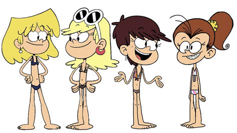 Lori Leni Luna And Luan In Swimwear By Christheartman16 On Deviantart