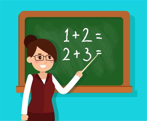 Teacher Teaching Math In A Classroom 230227 Vector Art At Vecteezy