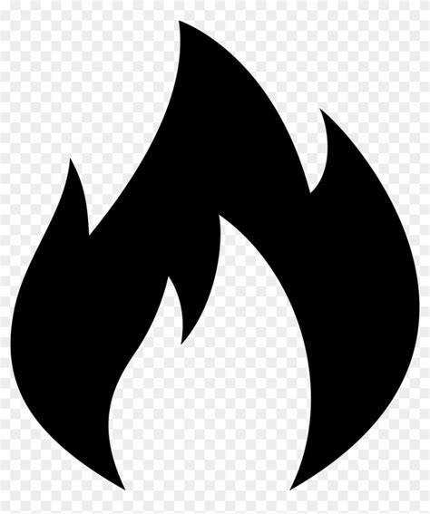 Fire Flame Clipart Black And White